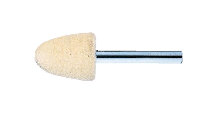 Felt polishing point round taper shank dia. 6mm head dia. x length 20x25mm