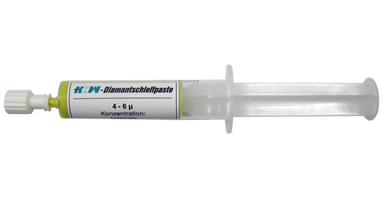 Diamond polishing paste colour yellow content 5 ml grit 4-6 µ