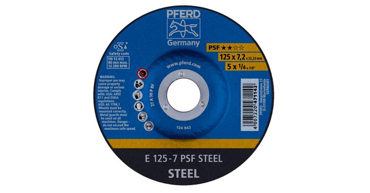 Schruppscheibe gekröpft Universal-Linie PSF STEEL Ø 125x7 mm