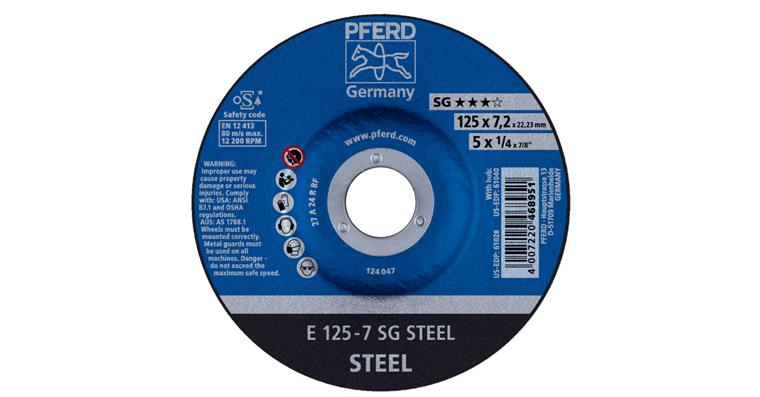 Schruppscheibe gekröpft Leistungs-Linie SG STEEL Ø 115x7 mm