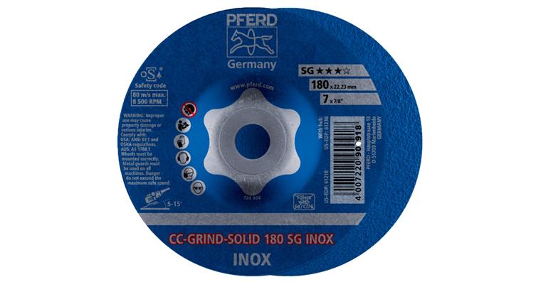 Schruppscheibe Leistungs-Linie CC-GRIND-SOLID SG INOX 180 mm