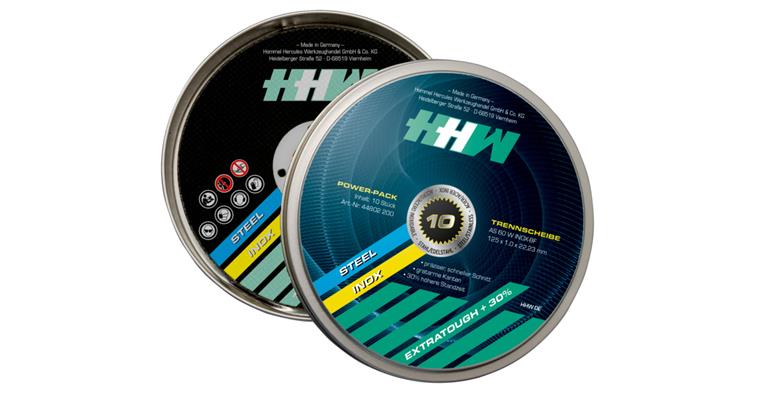 Free-hand cutting disc, 125x1.0x22.23 mm, box of 10 f. steel and stainless steel