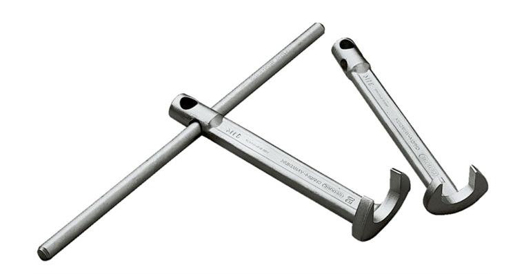 Klauenschlüssel abgewinkelt V31CrV3-Stahl SW 30 mm