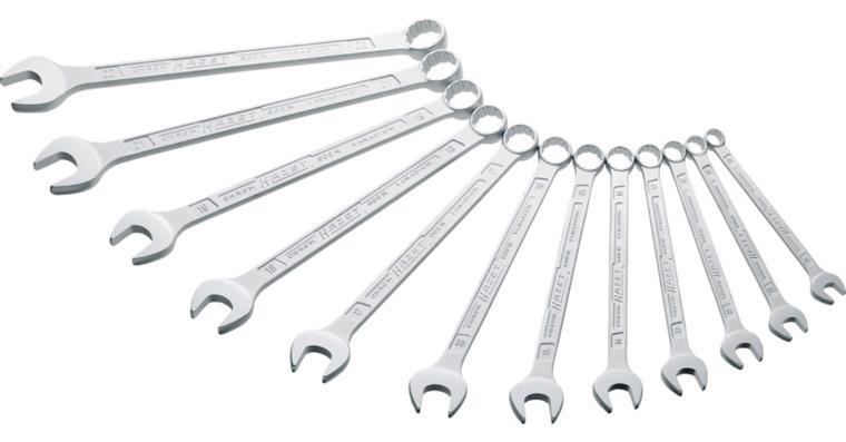 1050300102 Ring-Maulschlüssel-Satz 15° DIN 3113 A CV-Stahl 12teilig SW 10-22 mm im Karton