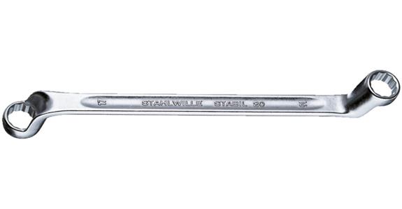 Gekröpfte Ringschlüssel DIN 838/ISO 10104 Chrome-Alloy-Steel SW 14x15 mm