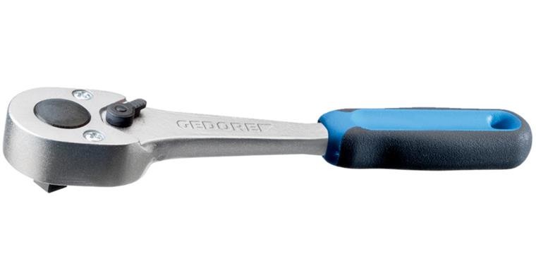 1/4 inch lever reversible ratchet DIN 3122 CV steel length 127 mm