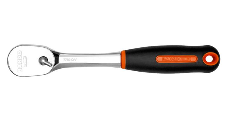 1/4 inch lever reversible ratchet DIN 3122 CV steel length 130 mm