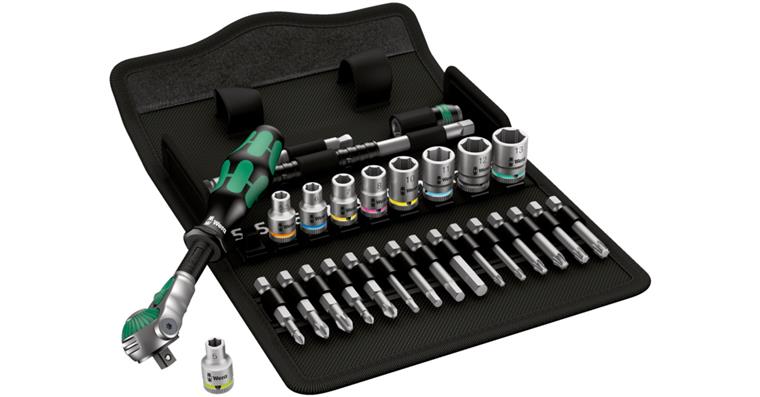 1/4 inch Zyklop Speed ratchet set in robust textile box, 28 pieces