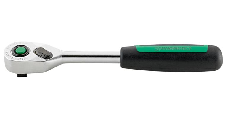 3/8 inch lever rev. ratchet DIN 3122/ISO 3315 QuickRelease L=193 mm 80 teeth