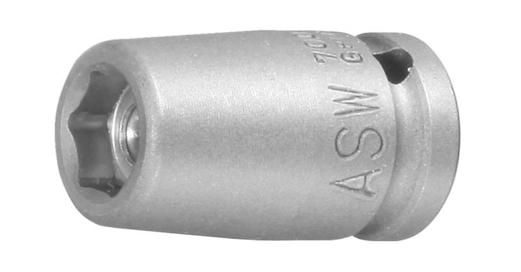 1/4 inch hex impact screwdriver bit CV special steel AF 5 mm + perm. magnet