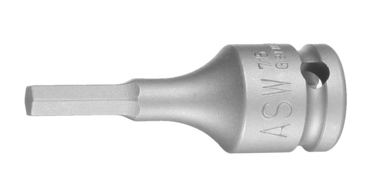 3/8 inch hex socket imp. screwdriver bit AF 8 mm length 50 mm CV special steel