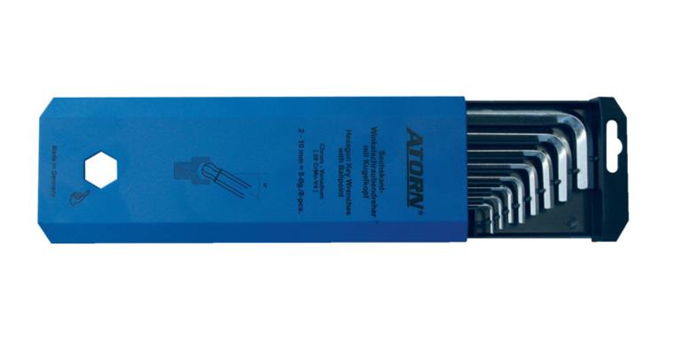 ATORN HEX SCREWDRIVER LONG, 8 PIECES 2-10 MM