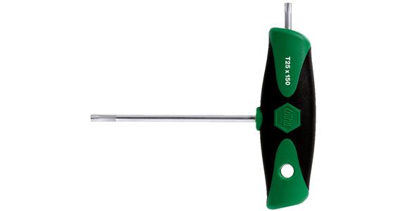 TORX®-Stiftschlüssel Weichzonen T-Griff mit Seitenabtrieb T40 L=150 mm