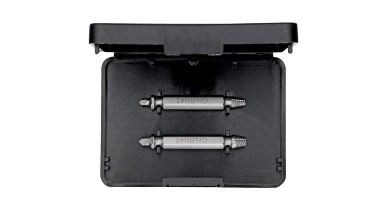 Screw and bolt extractor set, 2 pieces for damaged screws size 3-10 mm
