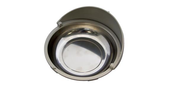 Magnet-Ablageteller Ø 150 mm Edelstahl Magnetfläche mit Gummi überzogen