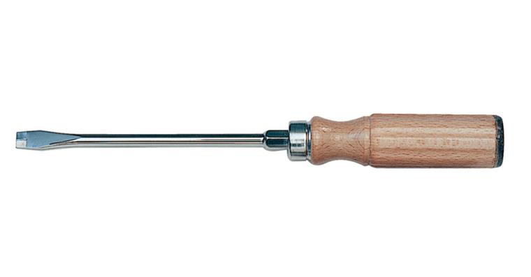 Workshop slotted screwdriver wooden handle 0.9x7x125 mm