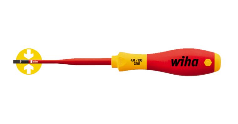 VDE slotted screwdriver 3.5 x 0.6 x 100 mm blade dia. 38 mm SoftFinish® handle