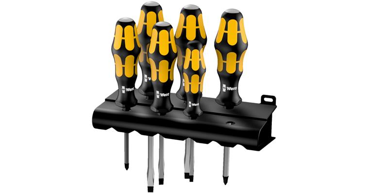 Screwdriver set mixed hexagon blade 13 pieces slotted/PH/PZ/TX in 2 racks