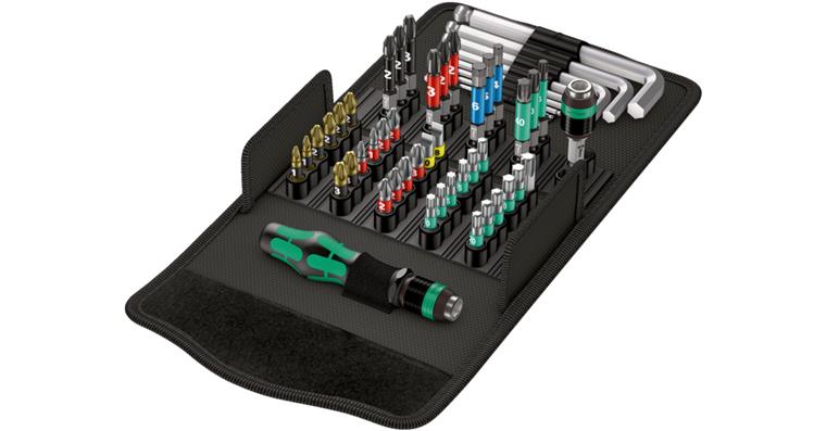 Bit assortment Kraftform Kompakt 100 in bag 52 pieces