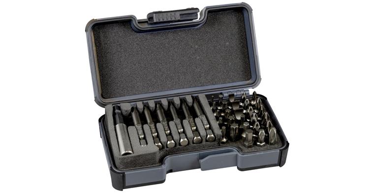 Bit box 35 pieces incl. bit magnetic holder in StrongBox