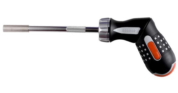 Bit-Ratschen-Schraubendreher mit Pistolengriff 6 Bits (4,5/5,5/PH+PZ1/2) 260 mm
