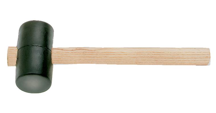 Composite rubber hammer, ash handle approx. 95 Shore, size 0 dia. 40 mm
