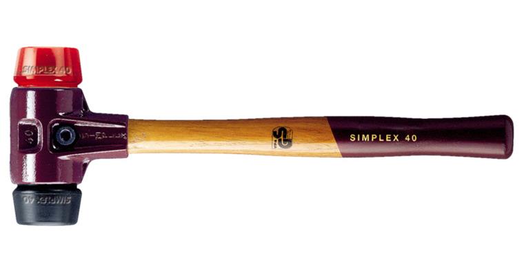 SIMPLEX soft-face hammer impact inserts rubber composition and plastic dia 30 mm