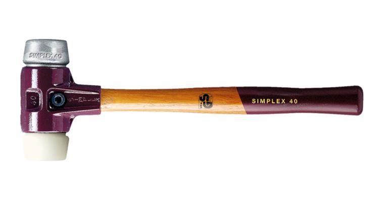 SIMPLEX soft-face hammer impact inserts nylon and soft metal dia. 40 mm