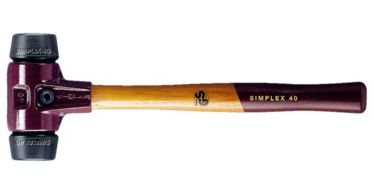 SIMPLEX soft-face hammer, impact inserts, rubber composition, dia. 30 mm