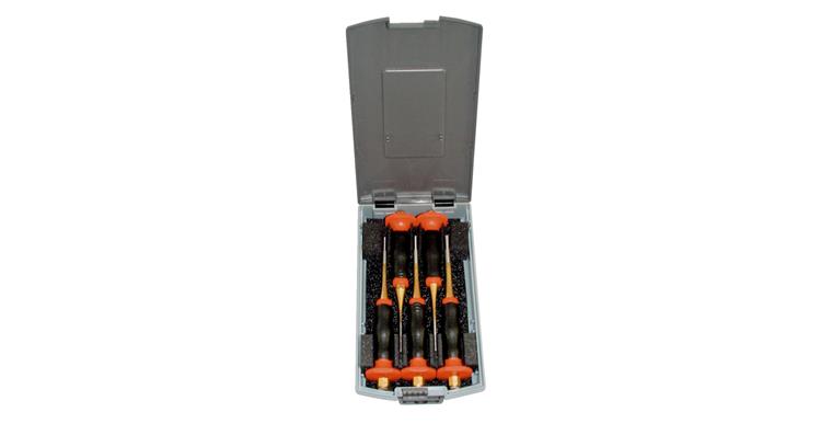Pin punch with handle set, DIN 6450 5 pieces dia. 2-6 mm