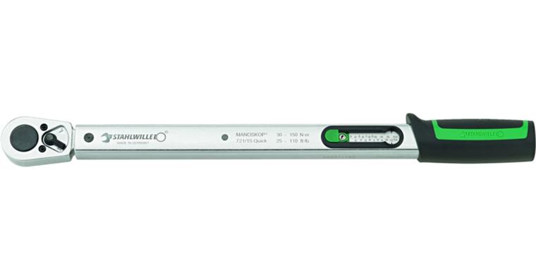 Drehmomentschlüssel 1/2 Zoll MANOSKOP 721/15 Quick, 30-150 Nm