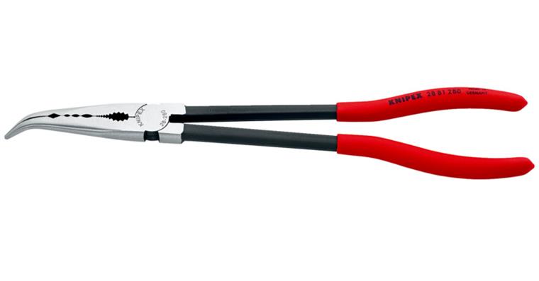Circlip pliers 45° angled 280 mm jaw length 70.0 mm