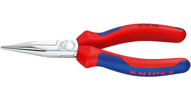 Langbeck snipe nose pliers 160 mm CV electric steel handles with slip guard