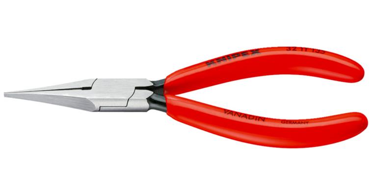 Adjusting pliers pointed straight 135 mm CV electric steel lightwt. grip covers