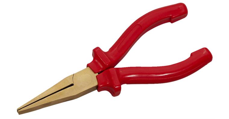 Spark-free flat-nose pliers length 160 mm