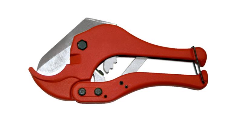 Plastic pipe shears for PE, PP and PVDF pipes up to 42 mm dia.