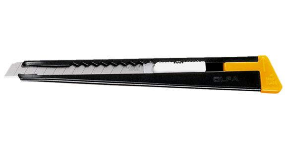 Universal-Messer mit abbrechbarer einziehbarer Klinge Drucktastenmechanik B=9 mm