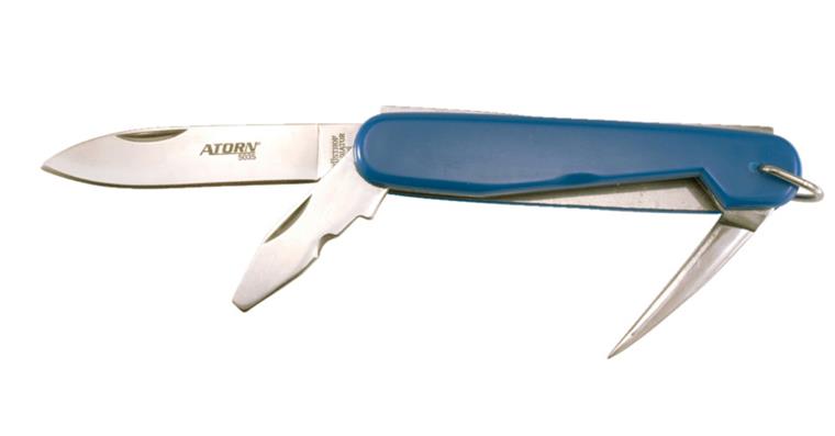 ATORN cable knife with folding blade, scriber and screwdriver
