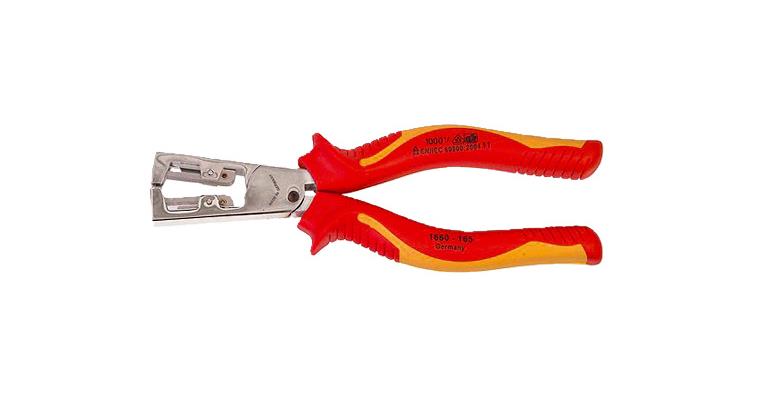 VDE Abisolierzange Automatik 165 mm V-Extra-Stahl starke Kst-Hülle