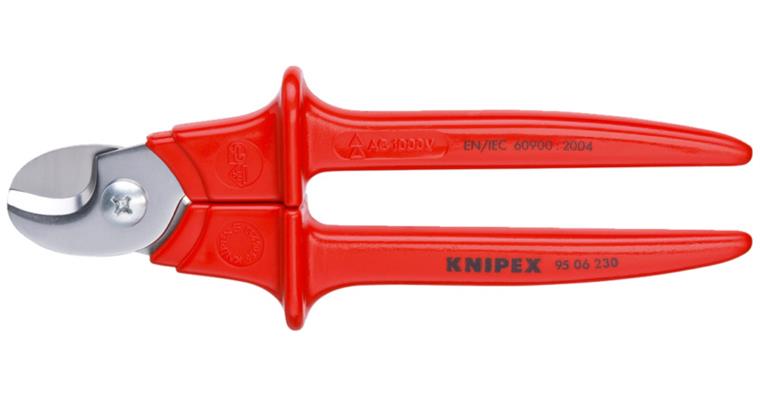 KNIPEX cable cutters VDE 230 mm polished head with plastic handle