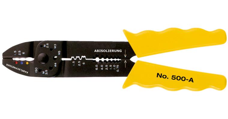 Universal crimping pliers for screw bolts 2.6, 3, 3.5, 4, 5 mm, length 240 mm