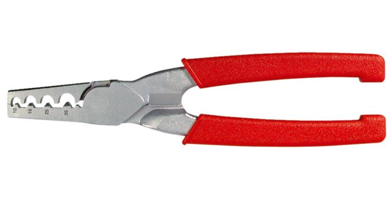Crimping pliers for wire end ferrules, crimping range 10-35 mm2
