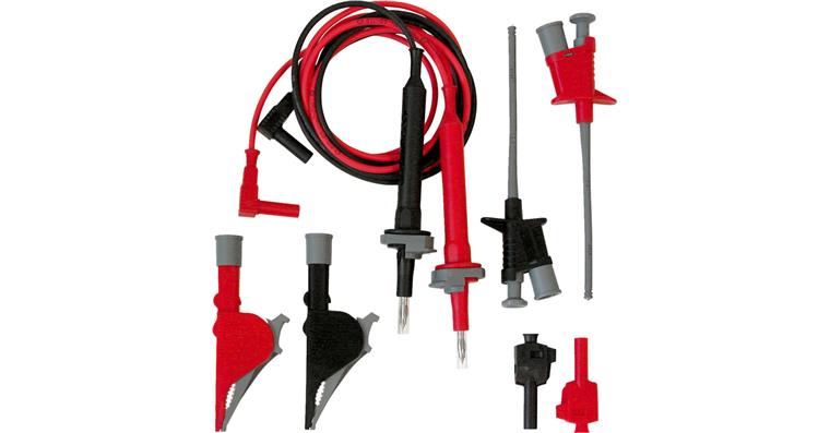 Indust. test lead set, 8 pieces CAT III f. all comm. available multimeters