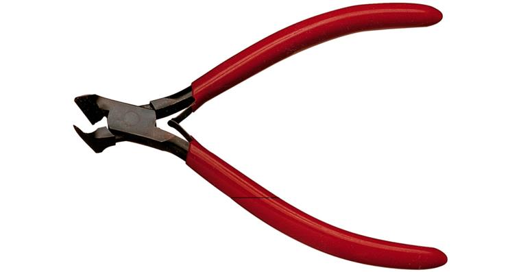 Electronics angled end cutting nippers without bevel 115 mm