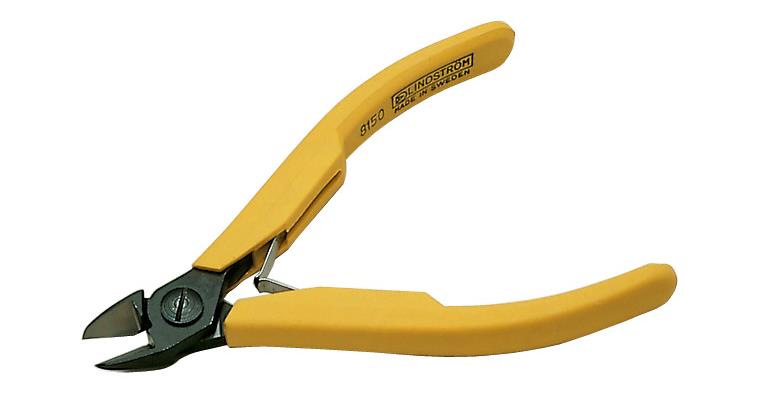 Electronic side cutters, oval jaws, strong without bevel 112.5 mm