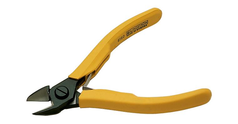 Electronic side cutters, oval jaws, strong without bevel 125 mm