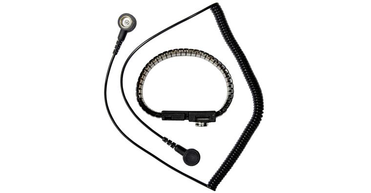 ESD metal wrist strap set, adjustable to any wrist size, black