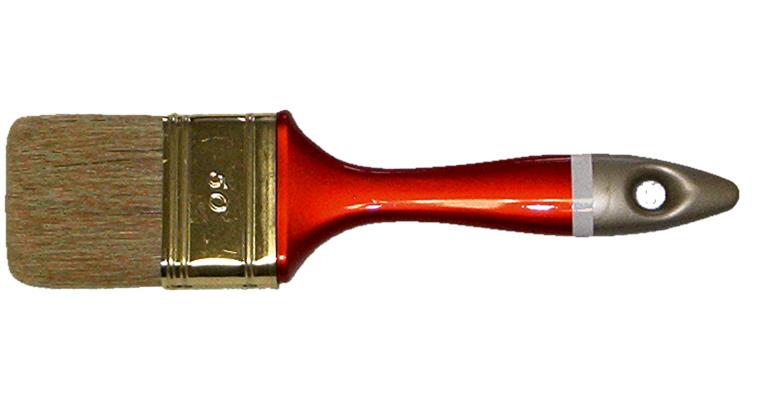 Flat brush straight with short handle pure bristle width/length 35/45 mm