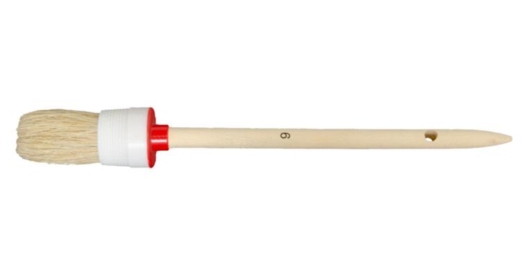 Universal round paint brush non-metal ferrule pure bristles dia./length 40/77 mm