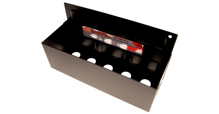 Magnetic spray can storage 210x75x70 mm, 6 magnets, retention force 1.8 kg